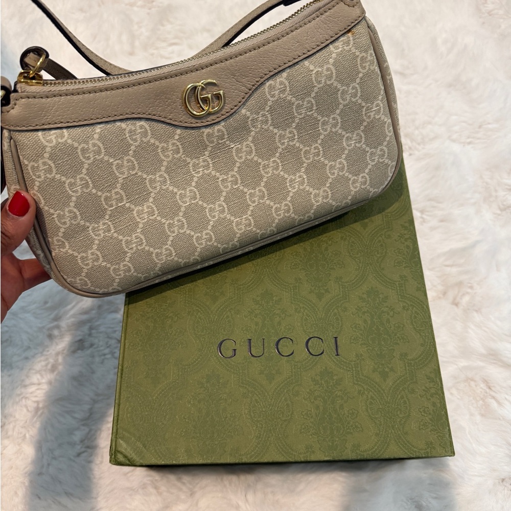 Gucci Ophidia Beige Monogram Shoulder Bag